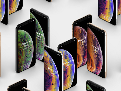 Free Psd iPhone XS Max Mockup Vol2 iphone iphone mockup xs max mockup