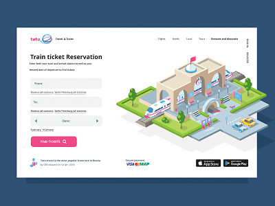 Concept First screen web site 3d affinity city concept creative design figma flat future icons idea illustration isometria isometric isometry landing page site ui web webdesign