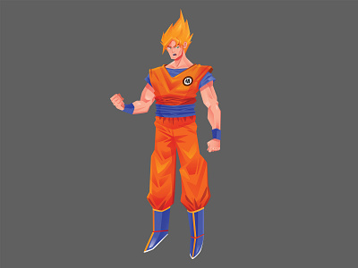 Dragonball dragon ball goku gradient illustration modern