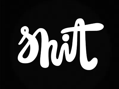 Shit happens bold script shit type typography
