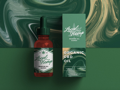 CBD Oil Packaging badge box brand assets brand identity branding cannabis cbd dropper bottle hemp label lettering local logo marijuana oil packaging pattern type typography