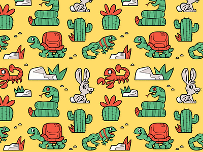 desert pattern desert illustration pattern skwirrol spoonflower
