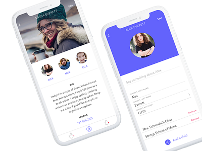 Mykiddo Profiles android app ios native app product design profiles ux