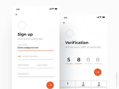 Login app branding illustration mobile product screen ui ux