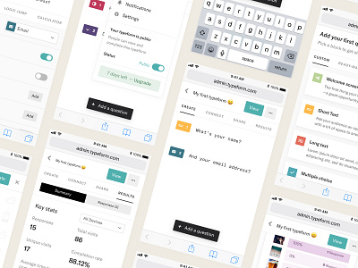 Typeform Mobile app interface iphone product responsive ui ux web web app