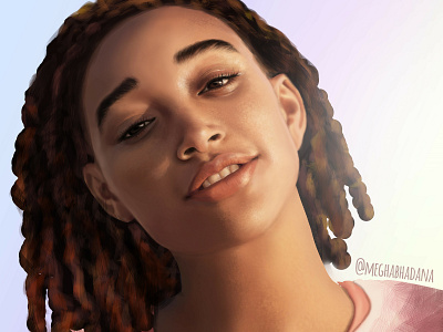 Amandla Stenberg adobe photoshop amandla stenberg digital 2d digital art digital painting digital portrait illustration megha bhadana