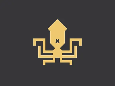 Ink Casket - Logo branding flat design flat logo design geometric grid logo logo minimal logo minimal logo design modern logo squid