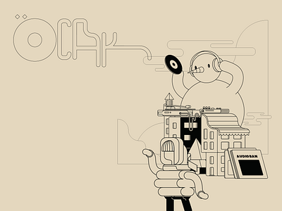 Audioban Sketch artwork audioban burak beceren calendar character design design djs doodle drawing event flat flyer graphic design illustration music program sketch snowman typography vector