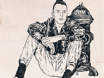 Strummer clash digitalillustration illustration ipadart ipadillustration portrait strummer
