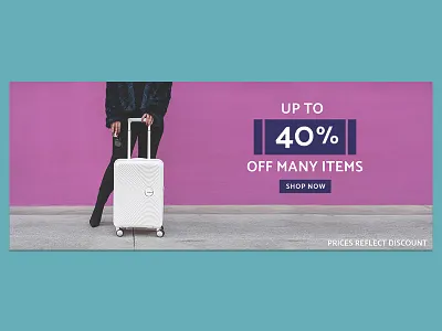 American Tourister - 40% off Sale american tourister ecommerce header hero homepage hero samsonite ui ui design website