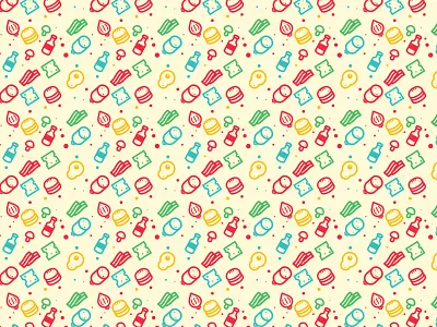 Food stuff 2d design icon illustration mark pattern vector
