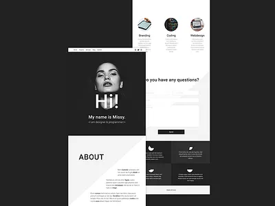 Personal website design branding code design developer developing mockup page portfolio presentation programmer site ui uidesign uiux userinterface ux uxdesign web webdesign webpage