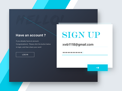 Nrl Login A account blue clean design icons login sign up ui ux web