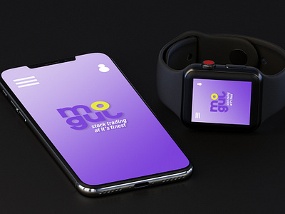 Mogul Online Trading apple applewatch branding design finance graphicdesign illustrator logo logodesign minimalism mock up money phone photoshop purple trading typography watch white yellow