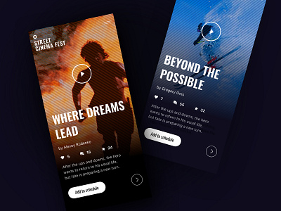 Screen for Cinema Fest app fest ios mobile mobile app mobile design
