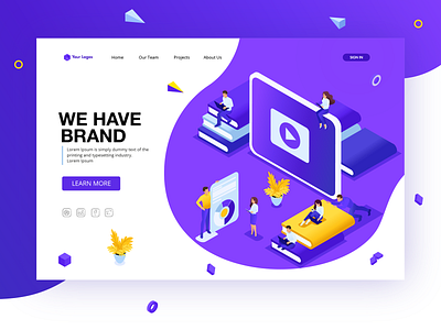 Design Agency Landing Page Design design design concept flat illustration landing page design ui ux