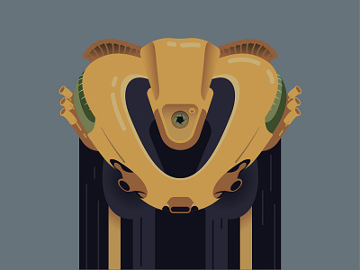 Babylon 5 | Ambassador Kosh character flat illustration sci fi
