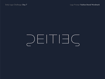 Deities 50dailylogochallenge brand branding challenge cloth dailylogochallenge deities design fashion graphic desgin idea illustration logo logo a day shoes simple simple design typography vector wordmark