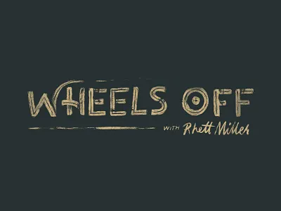 Wheel's Off hand lettering illustration lettering logo logo design podcast procreate