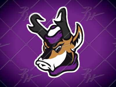 Vintage Style Pronghorn Antelope antique athletics basketball classic college design football gcu grand canyon university high school logo lopes mascot ncaa sports vintage