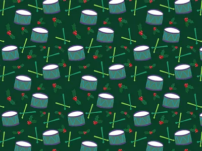 Twelve Drummers Drumming pattern pattern design