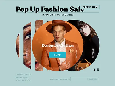 Pop Up Fashion Sale landing page pop up sale