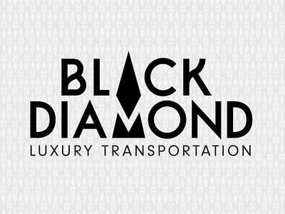 Black Diamond Luxury Transportation Logo Design black diamond identity logo luxury mark minimalist negative space transportation typographic typography