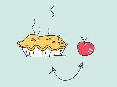 ART EVERY DAY NUMBER 440 / ILLUSTRATION / WHAT TO EAT #2 apple pie illustration pie whattoeat