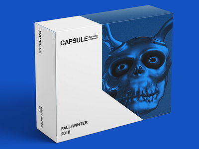 Package Design - Capsule Clothing Co. box art branding clothing brand design flat label design logo package package design typography vector