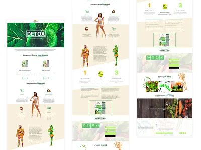 Landing Page Detox Soup beauty beauty products bio clean design detox landing page modern design natural soup weight weight loss weight loss products