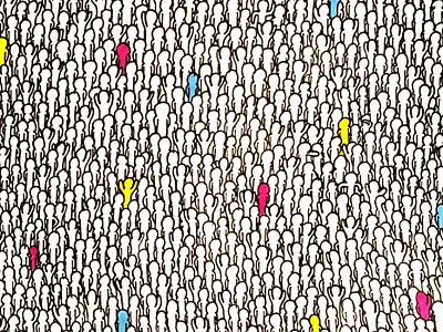 Pattern People handmade illustration micron paper pattern pen