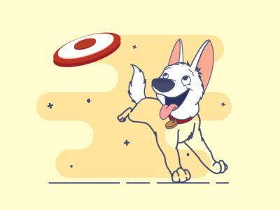 Bolt 30 day challenge 30days adobe adobe illustration adobe illustrator art bolt design digital disney disney art disney world dogs figma figmadesign illustration illustration art illustration challenge line art vector