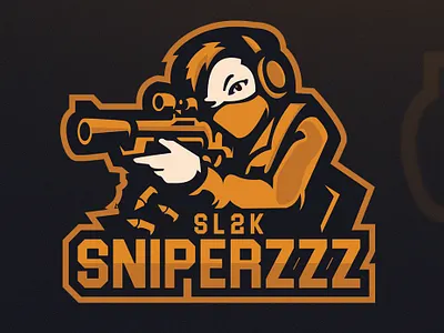 Mascot Logo For "SL2K SNIPERZZZ" art branding design flat gaming logo graphic design illustration logo logo design mascot logo minimal social media design type typography vector