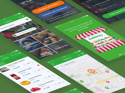 Free Download Grocery App UI Kit delivery app food app ui grocery app on demand online shopping shopping app social app super market tracking app