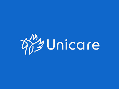 Unicare care egypt heal health horn horse icon logo mark medicine symbol unicorn