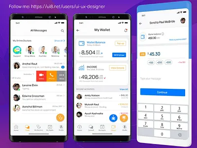 Chats with patient booking appointment chat app doctor medical app medicine app patient app whatsapp