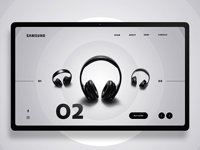 Samsung landing page interface landingpage minimal ui uidesign ux website