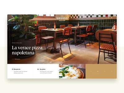 Grosso Napoletano - Home - branding food hero home inspiration madrid naples napoli neapolitan pizza restaurant slider typography ui ux web design website
