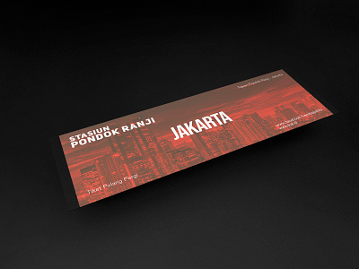 Jakarta Train Ticket brand brand identity branding design illustration layout packaging ticket train typography