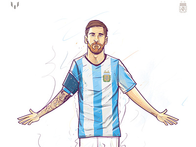 GOAT 2d art art direction artdirection creative daily digital drawing illustration illustrator leo messi photoshop vector