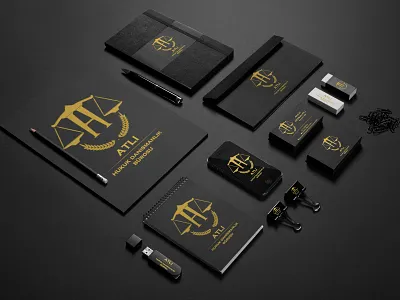 Atlı law Firm logo design and corparate identity branding design illustration logo
