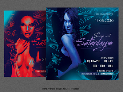 Sensual Saturdays Flyer chic creative design disco dj night flyer hot music layout line pattern music nightclub party flyer photoshop poster saturdays sensual sexy smoke template trance
