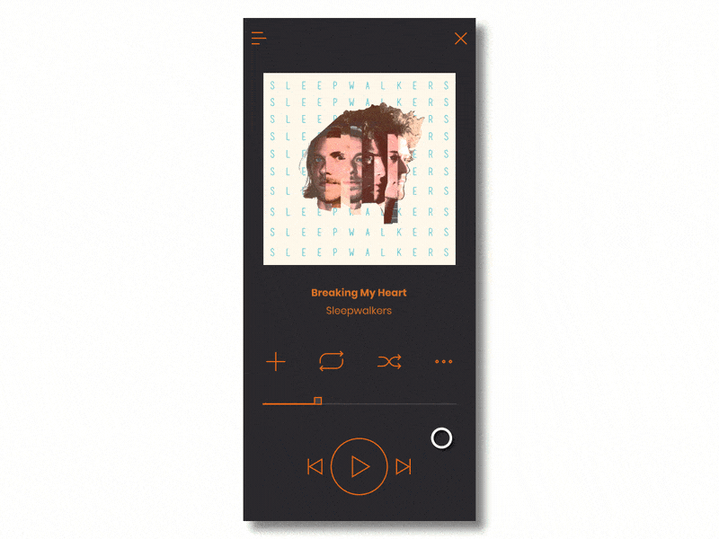 Music Player Animation animation app design ui