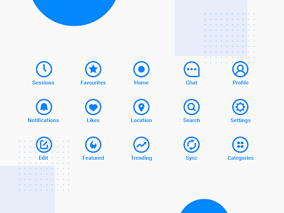 Minimal Icon Set android app blue design flat icon set icons ios material minimal mobile ui ux web