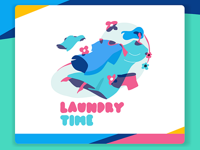 laundry time affinitydesigner design illustration landing page vector