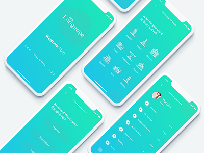 Educational App Language 2019 clean design education app learn minimal app mobile teach ui ui ux ux world