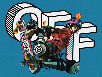 Off the wall digitalart illustration off the wall skateboarding tuanmulo vans