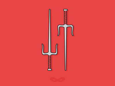 TMNT - Raphael illustration raphael sai teenage mutant ninja turtles tmnt vector weapon
