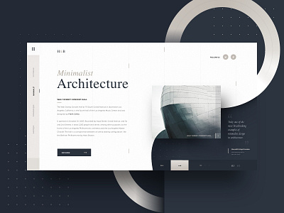 Minimalist Architecture app architechture branding building cards clean crypto dark grid landing page layout design logo minimal shadow simple swiss typogaphy ui website banner