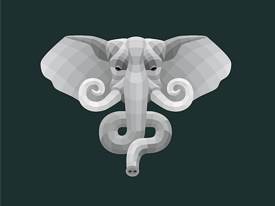 Polygon Elephant elephant illuatration vector